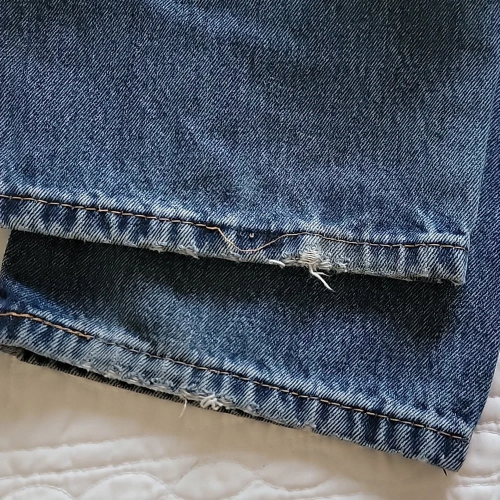 Levi's 505 Mens Classic Blue Jeans Size W34 L30 Roomier Fit In The Thighs/Ankle